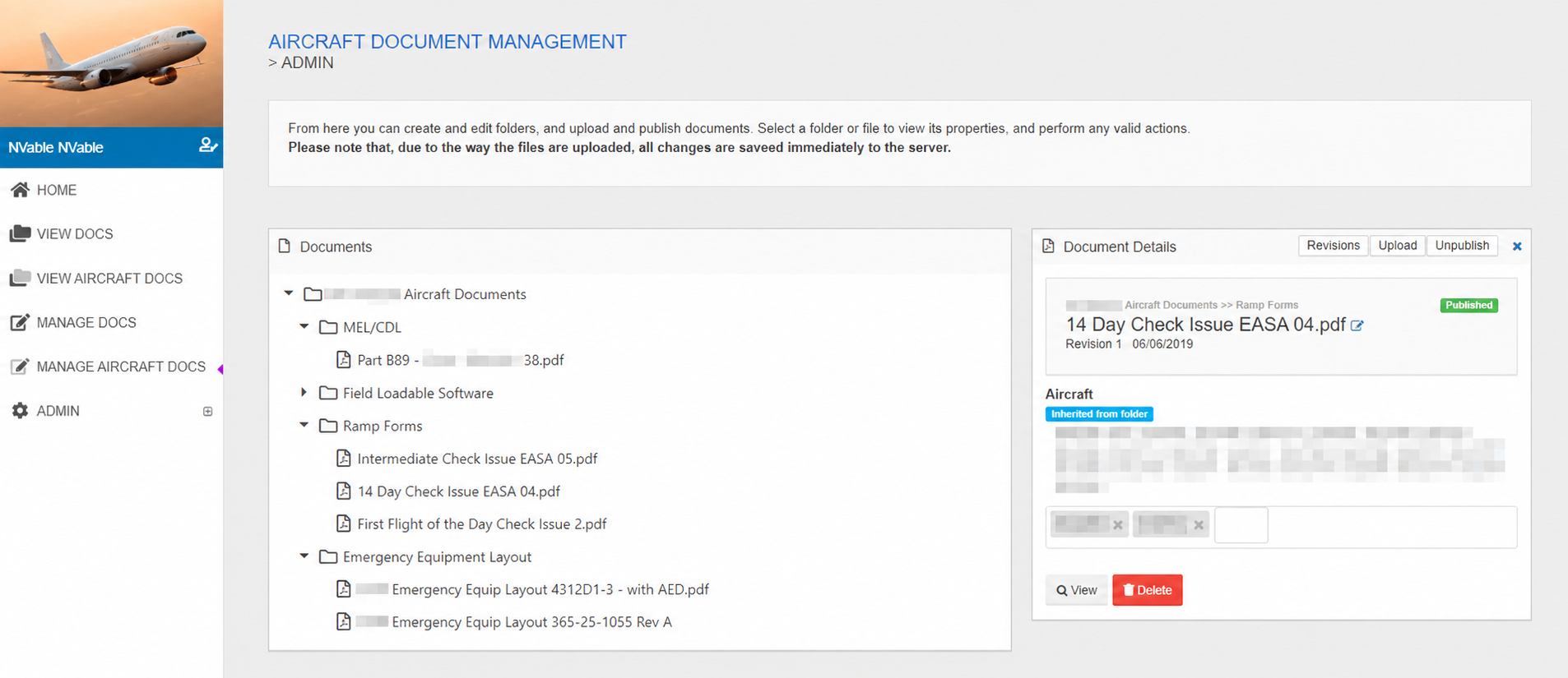 Converge document management example